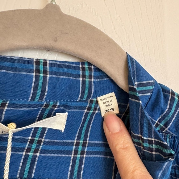NWT DOEN O'Keeffe Top in Park Lane Plaid XS - Picture 11 of 13